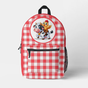 cute cartoon cow/chicken printed backpack