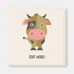Cute Cartoon Cow Magnet