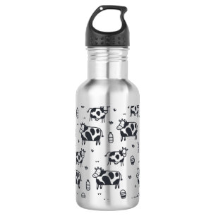 Cute Cartoon Cow Pattern 532 Ml Water Bottle