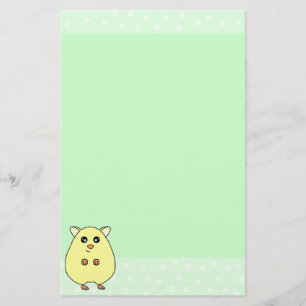 Cute Cartoon Cream Hamster Mint Stationery