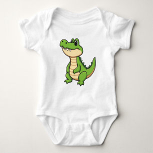 Cute Cartoon Crocodile Baby Bodysuit