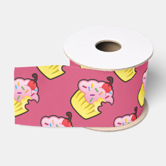 cute cartoon cupcake ribbon grosgrain ribbon