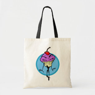 CUTE CARTOON CUPCAKE WOMAN TOTE BAG