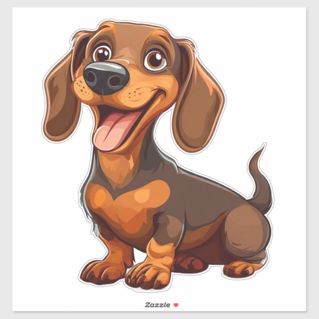 Cute Cartoon Dachshund Dog (Sheet)