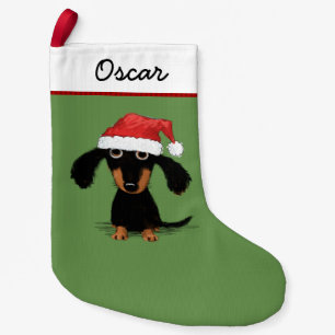 Cute Cartoon Dachshund Funny Wiener Dog Holiday Small Christmas Stocking