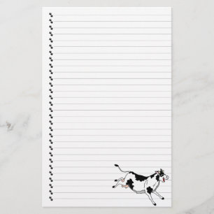 Cute Cartoon Dairy Cow Lined Pet Stationery