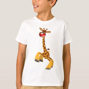 Cute Cartoon Dancing Giraffe Children T-Shirt