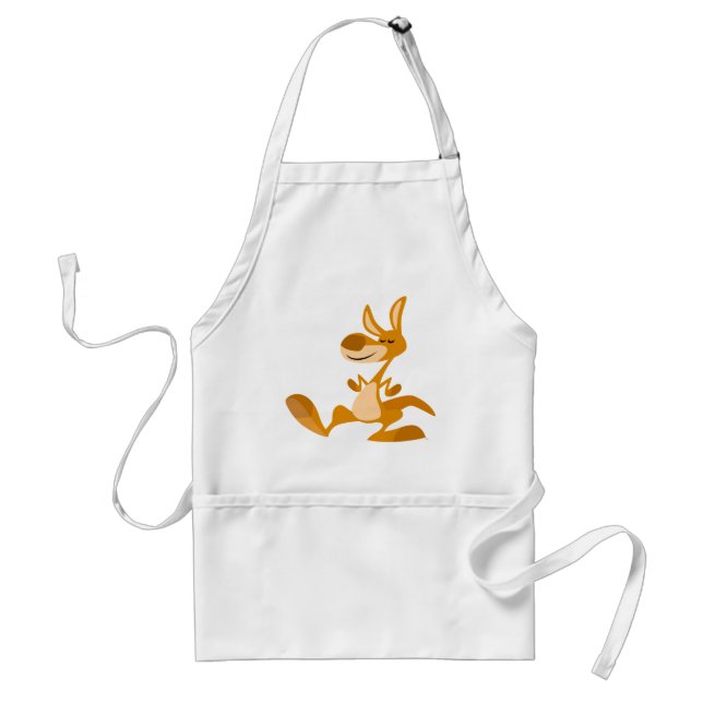 Cute Cartoon Dancing Kangaroo Apron (Front)