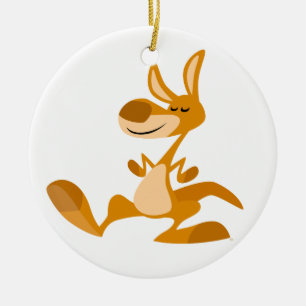 Cute Cartoon Dancing Kangaroo Ornament