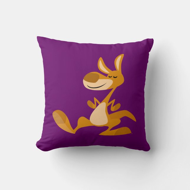 Cute Cartoon Dancing Kangaroo Pillow (Front)
