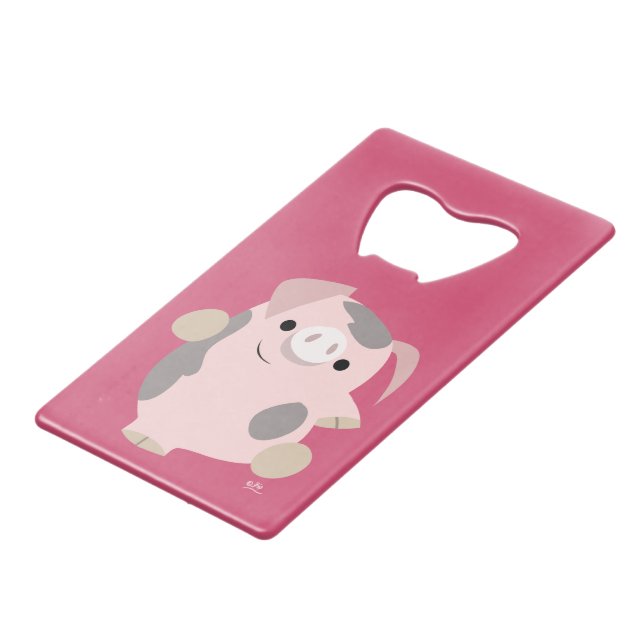 Cute Cartoon Dancing Pig Bottle Opener (Front Angled)