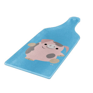Cute Cartoon Dancing Pig Cutting Board Paddle