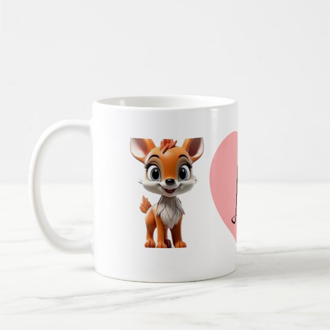 Cute Cartoon Dee Coffee Mug (Left)