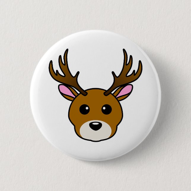 Cute Cartoon Deer 6 Cm Round Badge (Front)