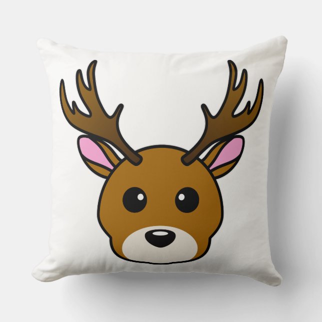 Cute Cartoon Deer Cushion (Front)