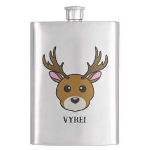 Cute Cartoon Deer Hip Flask