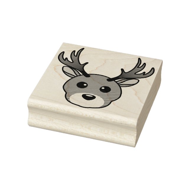 Cute Cartoon Deer Rubber Stamp (Stamp)