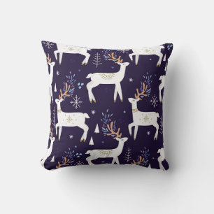 Cute cartoon deer seamless pattern, nursery backgr cushion