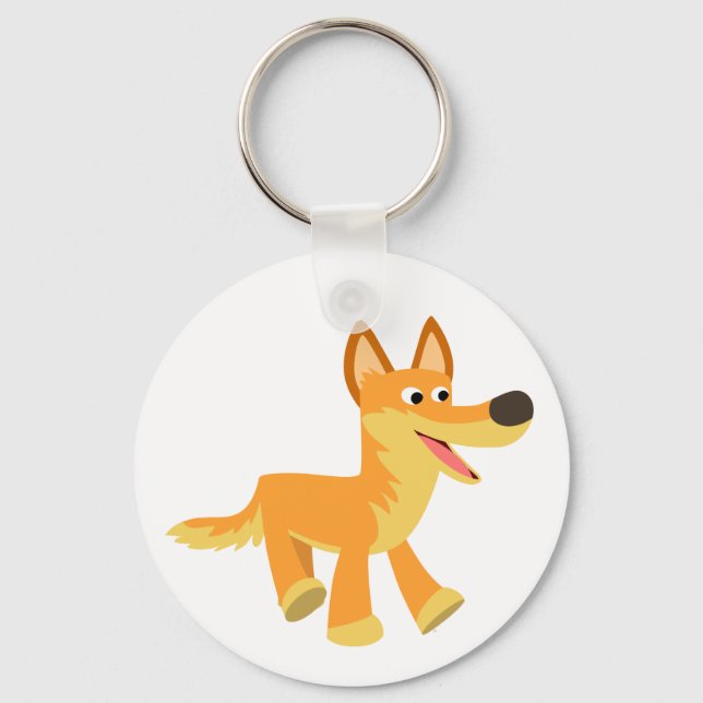 Cute Cartoon Dingo Keychain (Front)