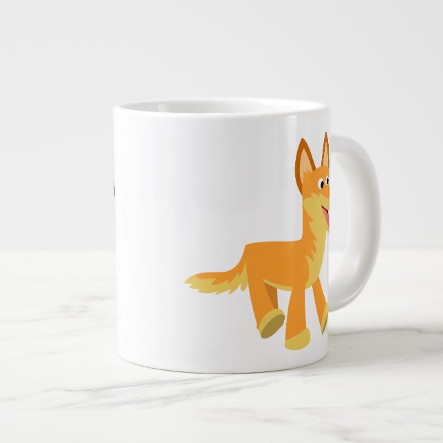 Cute Cartoon Dingo Large Coffee Mug (Front Right)