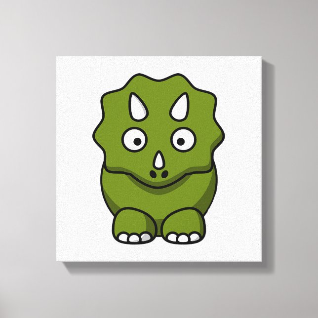 Cute Cartoon Dinosaur Canvas Print (Front)