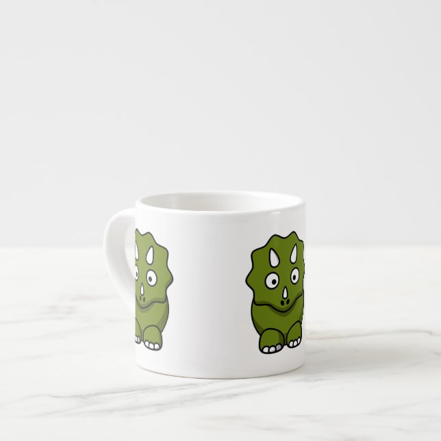Cute Cartoon Dinosaur Espresso Cup (Front Left)