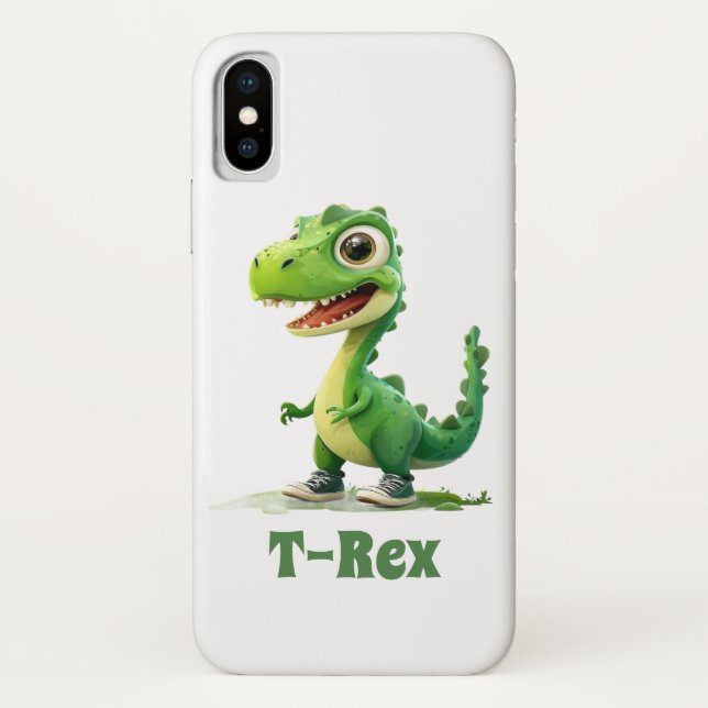 Cute Cartoon Dinosaur Phone Case – Fun & Colourful (Back)