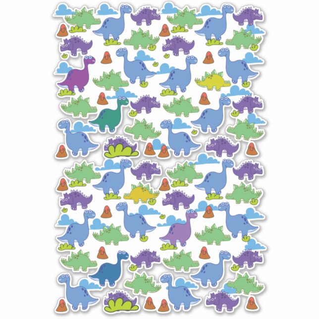 Cute Cartoon Dinosaurs (Front)
