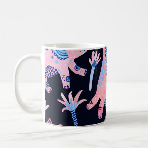 Cute cartoon dinosaurs pattern. coffee mug