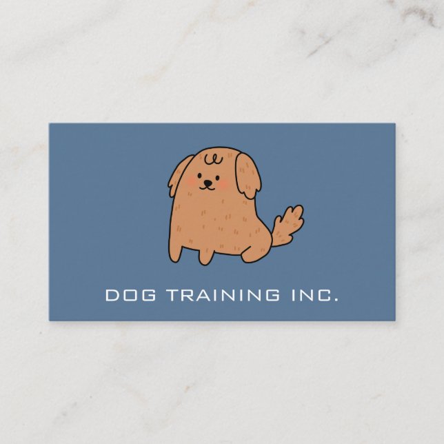 Cute Cartoon Dog | Animal Services Business Card (Front)