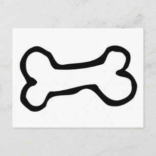 Cute Cartoon Dog Bone Postcard