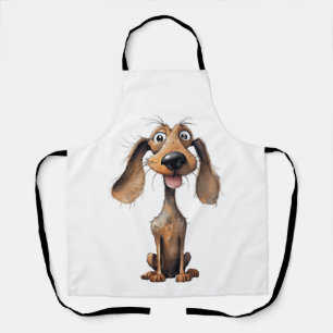 Cute Cartoon Dog Breed Art Collection  Apron