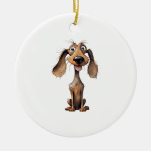 Cute Cartoon Dog Breed Art Collection Ceramic Tree Decoration