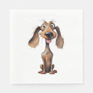 Cute Cartoon Dog Breed Art Collection Napkin