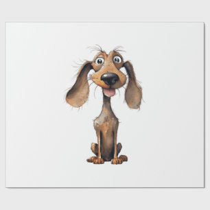 Cute Cartoon Dog Breed Art Collection Wrapping Paper