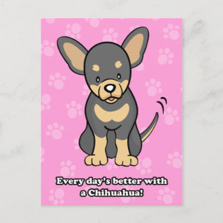 Cute Cartoon Dog Chihuahua Postcard
