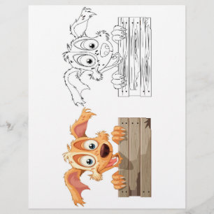 Cute Cartoon  dog colouring page