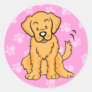 Cute Cartoon Dog Golden Retriever Sticker