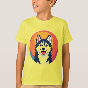 Cute Cartoon Dog Illustration T-Shirt
