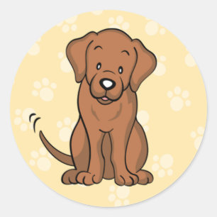 Cute Cartoon Dog Labrador Sticker