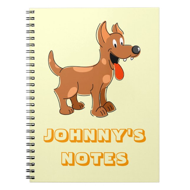 Cute Cartoon Dog note book (Front)