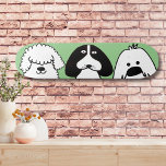 Cute Cartoon Dog Playful Pet Design Skateboard<br><div class="desc">Show off your love for dogs and skate culture with this adorable pink skateboard deck, featuring a playful trio of cartoon-style pups! The fun and minimalist design makes it perfect for dog lovers, pet groomers, and skaters who want a unique and eye-catching board. The bold black-and-white dog illustrations pop against...</div>