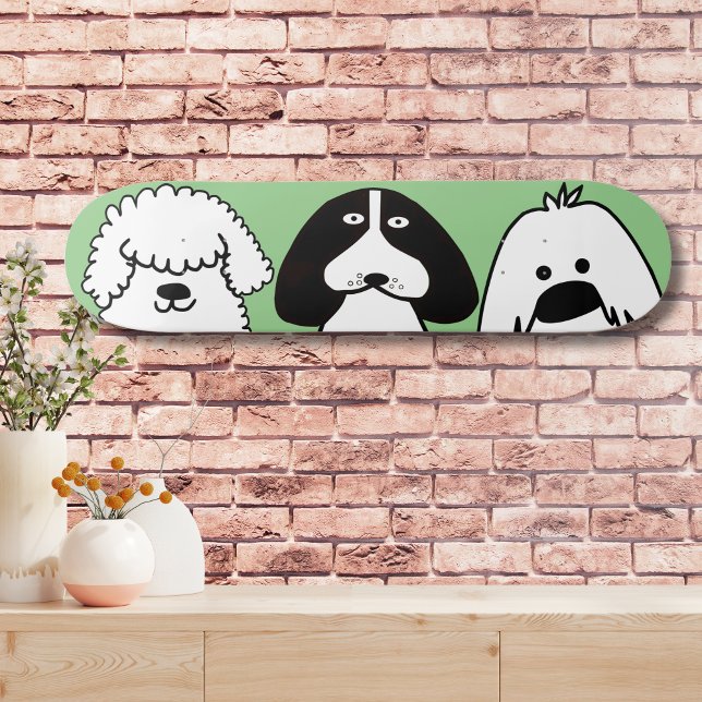 Cute Cartoon Dog Playful Pet Design Skateboard (Creator Uploaded)