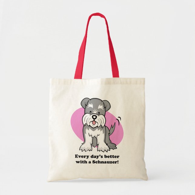 Cute Cartoon Dog Schnauzer Bag (Front)