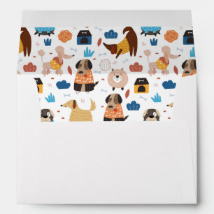 Cute Cartoon Dog Theme Birthday Party Envelope