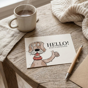 Cute Cartoon Dog Thumbs Up Typography Sticker  Mouse Mat