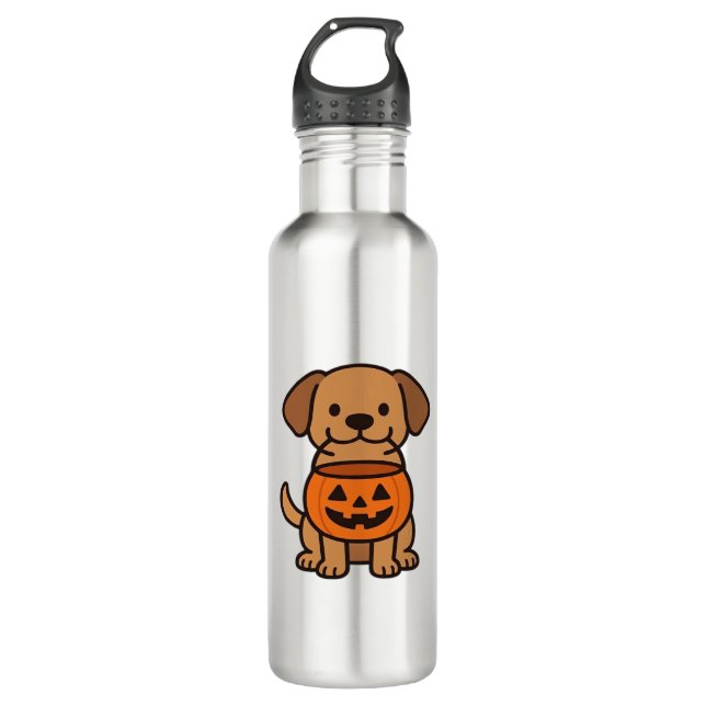 Cute Cartoon Dog Trick-or-Treating Classic T-Shirt 710 Ml Water Bottle (Front)