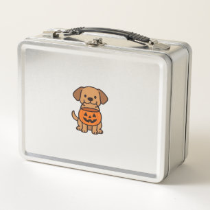 Cute Cartoon Dog Trick-or-Treating Classic T-Shirt Metal Lunch Box