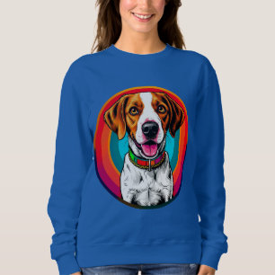 Cute Cartoon Dog with Collar Sweatshirt