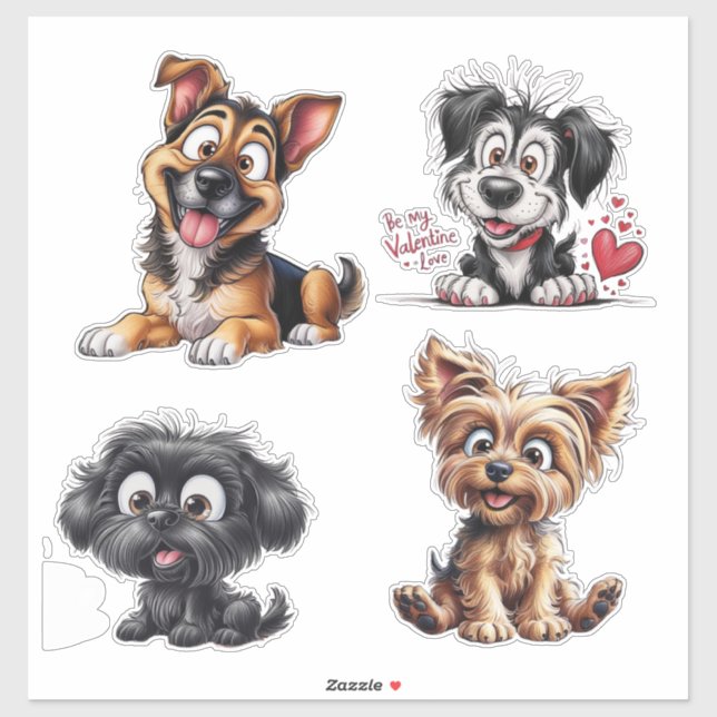 Cute cartoon dogs (Sheet)